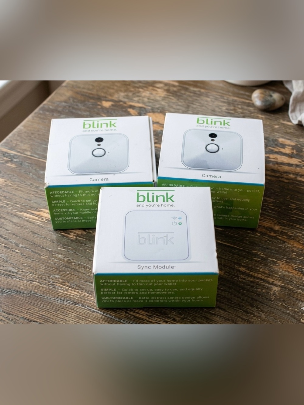 Blink Indoor 1st Gen-2 Camera System & Sync Module Bundle🏡📸✨(NO Monthly Fees!❌💵)